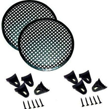 Load image into Gallery viewer, 2 Absolute DJS10 10&quot; Subwoofer Grilles&lt;br/&gt;10&quot; Inch Universal Speaker Subwoofer Grille Mesh Cover W/ Clips Screws Guard