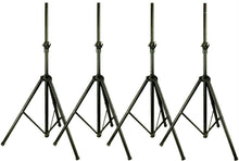 Charger l&#39;image dans la galerie, 4 Set SS300B Universal Black Heavy Duty Tripod DJ PA Speaker Stands Adjustable Height