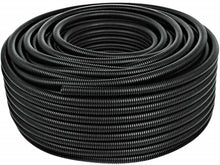 Load image into Gallery viewer, American Terminal 25 Ft 1/4&quot; Split Wire Loom Conduit Polyethylene Tubing Black Color Sleeve Tube