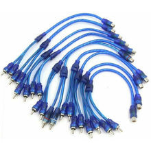 Load image into Gallery viewer, 10 Absolute  RCA Audio Cable "Y" Adapter Splitter 1 Female to 2 Male Plug Cable