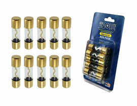 10 Absolute AGU150 150 Amp AGU gold plated fuses round glass fuse 10 pcs