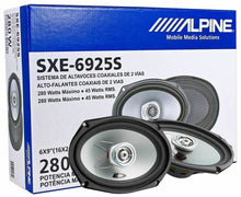Load image into Gallery viewer, Alpine SXE-6925S SXE Series 2-Way 6x9" Coaxial Speakers, 280W Peak Power