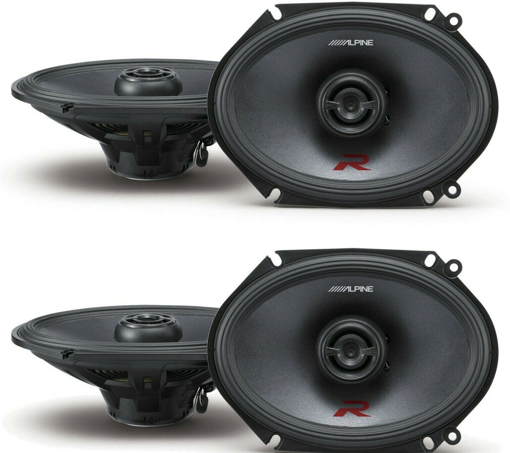 2 Alpine R-S68 Car Speaker <br/> 2 pairs of Alpine R-S68 600W Max (200W RMS) 6" x 8" R-Type 2-Way Coaxial Car Speakers