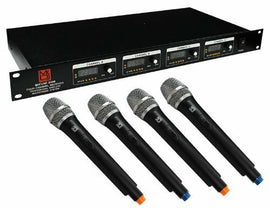 2 MR DJ MICVHF-8500 4  Channel Handheld Wireless Microphone PA/DJ/KTV/Karaoke