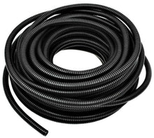Load image into Gallery viewer, American Terminal 100FT Black 1/4" Split Loom Wire Conduit Corrugated Plastic Tubing Sleeve