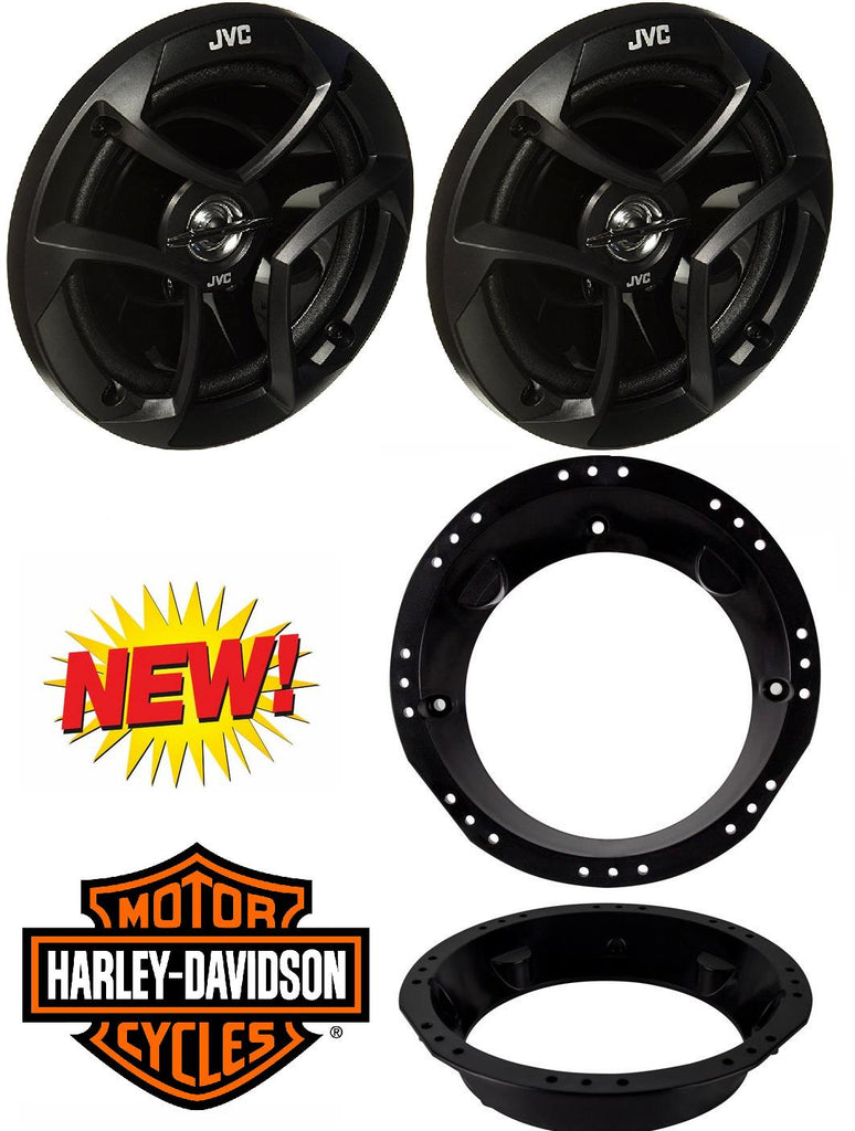 Speaker Adapter Fit 98-13 Harley Davidson Touring + JVC 6.5" Speakers