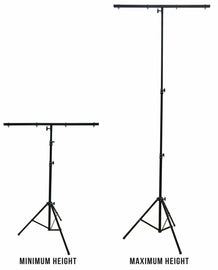 MR DJ LS-100 Black 9 Foot Tripod Lighting Stand With Cross Bar