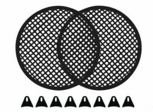 Two DJS60 6" Universal Speaker Subwoofer Grill Mesh Cover Clips Screws Guard