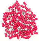 American Terminal E-SR8-200 200PCS 18-22AWG #8 Red Insulated Fork Spade Wire Connector Electrical Crimp Terminal