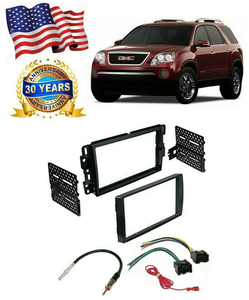 American Terminal Double Din Dash Kit Stereo Radio Wire Harness Fit 06- Buick Chevy 07- GMC Saturn