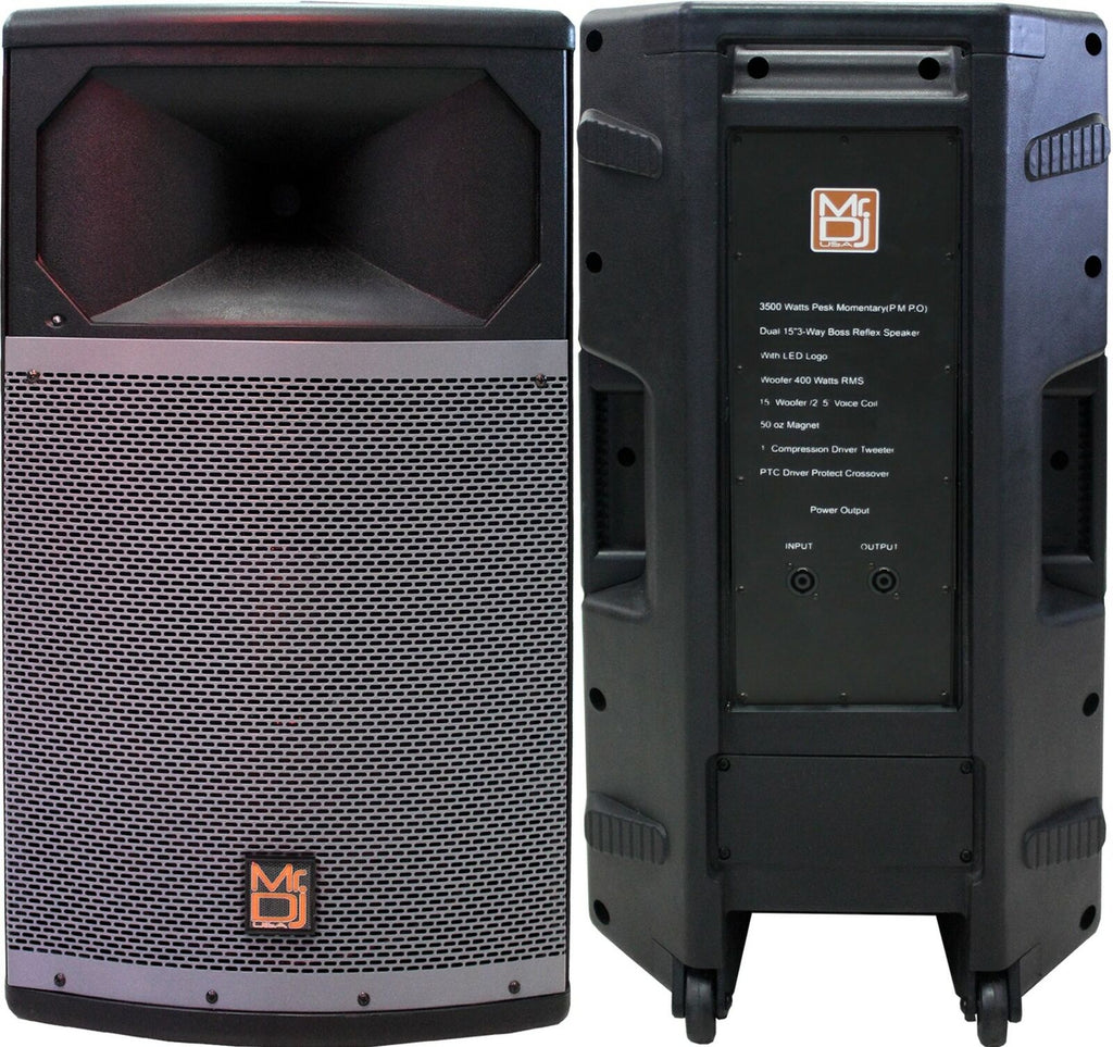 MR DJ PRO115S Passive Speaker Powerful Professional Single 15" Full Range Passive Speaker