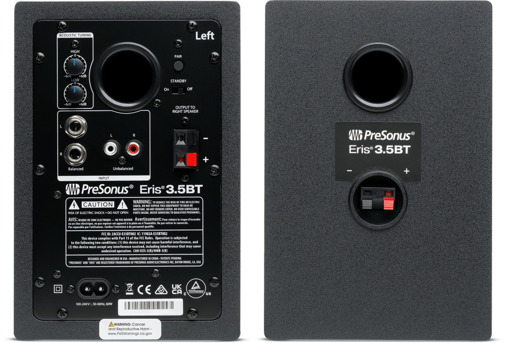 PreSonus 2777500122 Eris 3.5BT 3.5-inch Powered Bluetooth Studio Monitors - Black