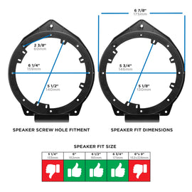 Metra 82-3010 Speaker Adapter Compatible Fits for GM 2010-Up - 6 to 6.75 Inch