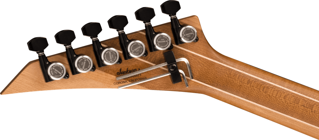 Jackson American Series Virtuoso, Streaked Ebony Fingerboard, Satin Shell Pink
