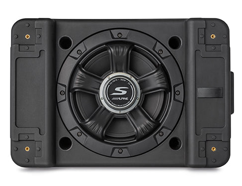 Alpine SS-SB10 Single 10” S-Series Shallow Preloaded Subwoofer Enclosure Bundle