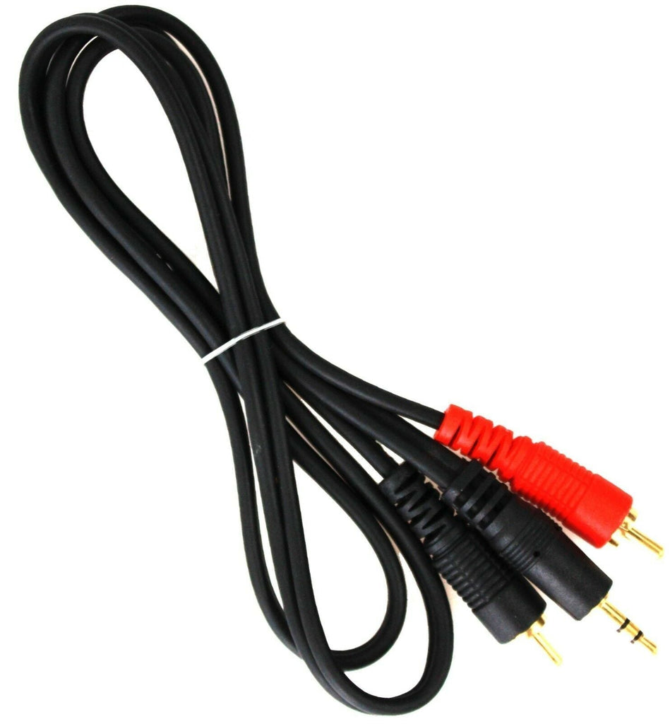 Absolute 6 Feet Y Cable Splitter 1-Mini Plug, 2-RCA Plugs