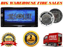 Load image into Gallery viewer, Absolute DD-4000AT 7" Double Din DVD / CD / MP3 / USB  With 6.5" 3-Way Speaker