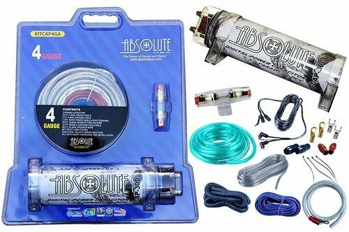 Absolute USA KITCAP4GASI 3.0  4 Gauge Car Amplifier Kit (Silver)