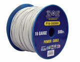 Absolute USA P16-500WH 16 Gauge 500-Feet White Spool Primary Remote Power Wire Cable