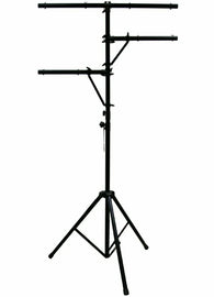 MR DJ LS-360 Heavy-Duty Portable DJ Light Stand w/ Two Fixture Arms & T-Bar