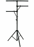 MR DJ LS-360 Heavy-Duty Portable DJ Light Stand w/ Two Fixture Arms & T-Bar