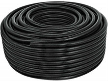 Load image into Gallery viewer, American Terminal 100 Ft 1/8&quot; Split Wire Loom Conduit Polyethylene Tubing Black Color Sleeve Tube