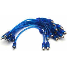 Load image into Gallery viewer, 10 Absolute  RCA Audio Cable "Y" Adapter Splitter 1 Male to 2 Female Plug Cable