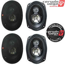 Charger l&#39;image dans la galerie, 4x Cerwin-Vega XED693 6x9&quot; 350W Max 3-Way Power Handling Coaxial Speakers