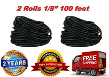 Load image into Gallery viewer, 2 American Terminal SL18 High Quality 100' Feet 1/8' Split Loom Wire Tubing Black