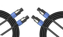 Charger l&#39;image dans la galerie, 2 American Terminal TCSMSM12 Speakon Male to Speakon Male Speaker Cable (12 feet)