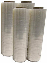 Load image into Gallery viewer, BM Paper 18&quot; x 1500 Square Feet 80 Gauge 4 Rolls Pallet Wrap Stretch Film Hand Shrink Wrap