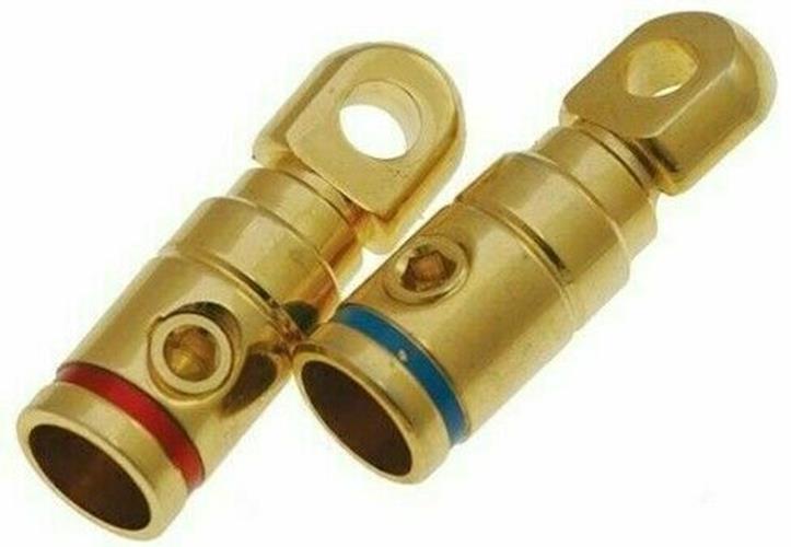 Absolute U.S.A GRT100-1P 1 Pair 1/0 Gauge Gold Power Ring Terminal