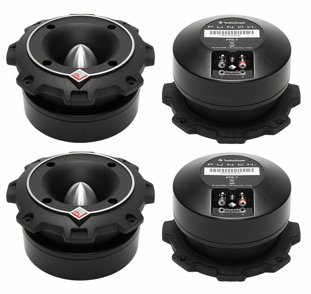 Rockford Fosgate PP4-T (4 PACK) 1.5" 400 Watt Heavy Duty Car Power Bullet Tweeters