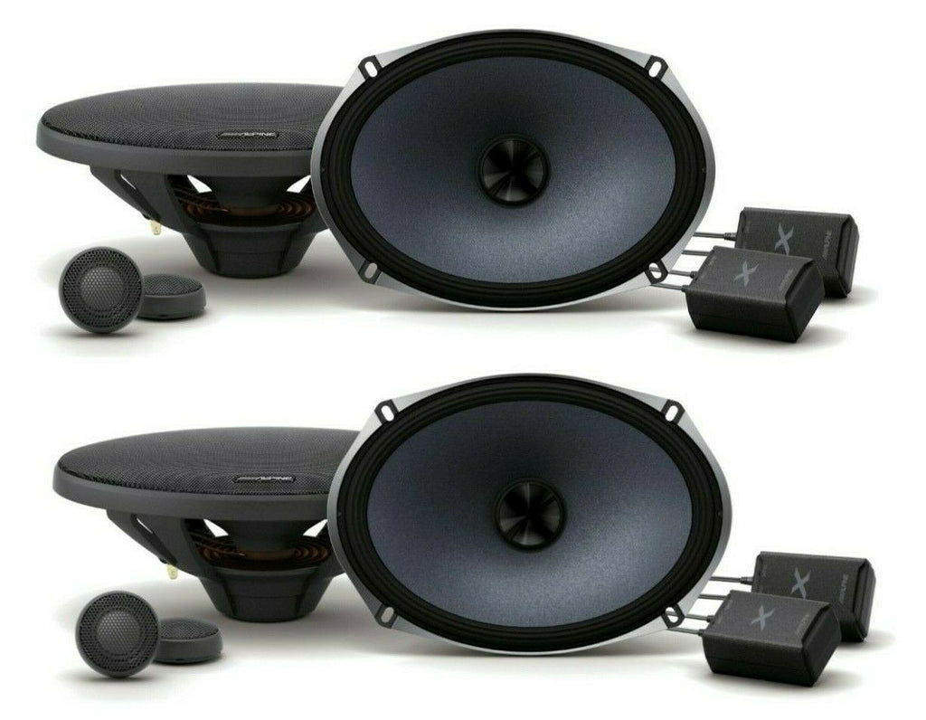 2 Alpine X-S69C 6" x 9" 6x9" 2-Way Component Car Speaker 720W X-Type