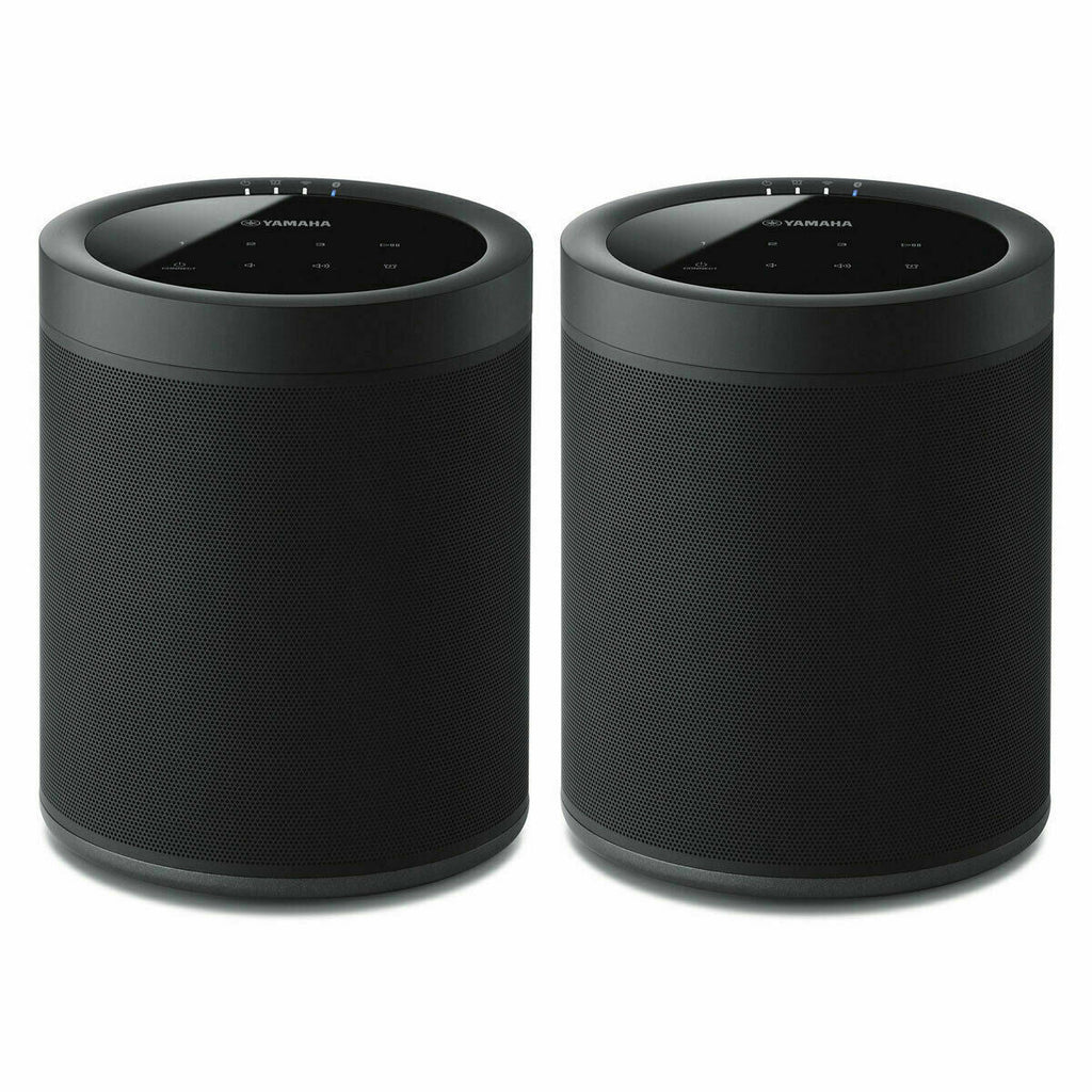 2 Yamaha WX-021BL wireless powered speakers with Wi-Fi, Bluetooth, and Apple Airplay