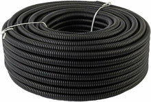 Load image into Gallery viewer, Patron 50 Feet Black 1/2" Split Loom Split Wire Loom Conduit Corrugated Plastic Tubing Sleeve for Various Automotive, Home, Marine, Industrial Wiring Applications, Etc.