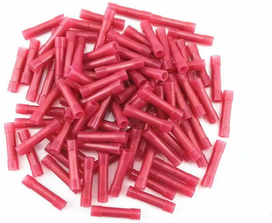 MK Audio 500pcs 22-18 Gauge AWG Scosche Nylon Red insulated crimp terminals connectors