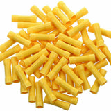 MK Audio KBCV1210Y 50 pcs 12 - 10 Gauge AWG Yellow insulated crimp terminals connectors Butt Connectors