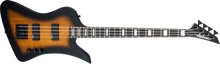 Load image into Gallery viewer, Jackson JS Series Kelly™ Bird Bass IV JS2, Amaranth Fingerboard, Tobacco Burst