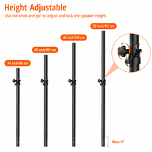 Charger l'image dans la galerie, MR DJ SS50 Adjustable Subwoofer Speaker Pole M20 Threaded &amp; 35mm Mount Dual 35mm/38mm