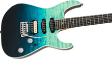 Load image into Gallery viewer, Charvel 2972813546 Pro-Mod Plus Dinky DK24 HSS QM Electric Guitar - Blue Curaçao