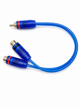 Charger l'image dans la galerie, 10 Absolute ABC-2F1M BLUE Y-Adapter 2Female to 1Male RCA Interconnect Audio Cable