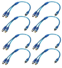 Load image into Gallery viewer, 8 Absolute ABC-2F1M BLUE Y-Adapter 2F-1M RCA Interconnect Audio Cable
