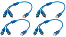 Load image into Gallery viewer, 20 Absolute RCA Audio Cable "Y" Adapter Splitter 1 Female to 2 Male Plug Cable