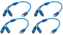 Charger l'image dans la galerie, 8 Absolute ABC-1F2M BLUE Y-Adapter 1F-2M RCA Interconnect Audio Cables