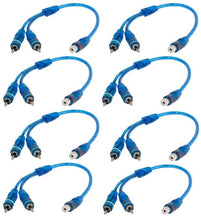 Charger l'image dans la galerie, 8 Absolute ABC-1F2M BLUE Y-Adapter 1F-2M RCA Interconnect Audio Cables