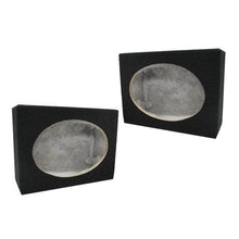 Charger l&#39;image dans la galerie, Absolute 2 New Wedge Style 6&quot;x9&quot; Black Car Audio Speaker Box Enclosures Pair