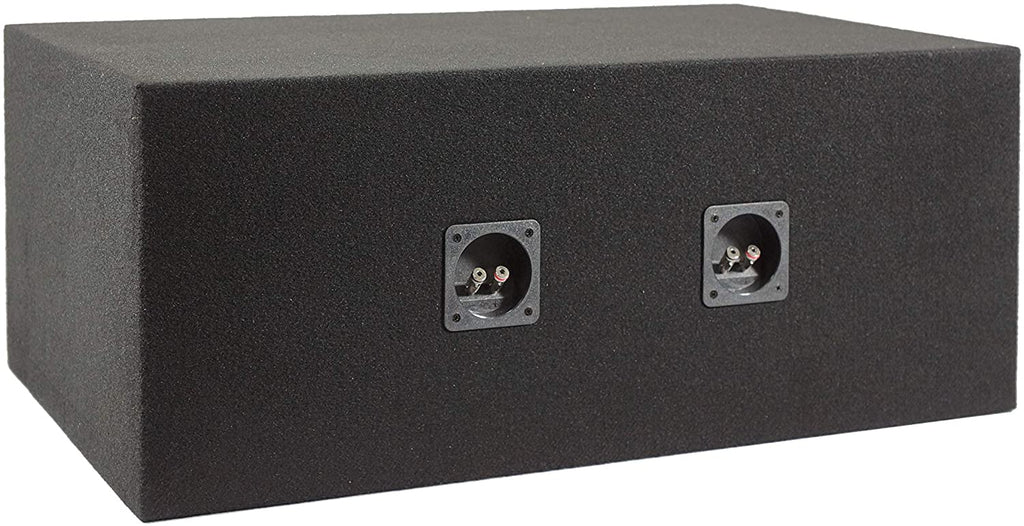 Absolute VEGD12 Dual 12" Black Slot Vented Ported Universal Subwoofer Enclosure Empty Box