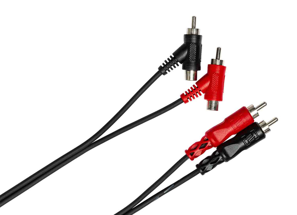 Hosa CRA-201PB, Dual RCA to Dual Piggyback RCA Stereo Interconnect Cable - 1 Meter