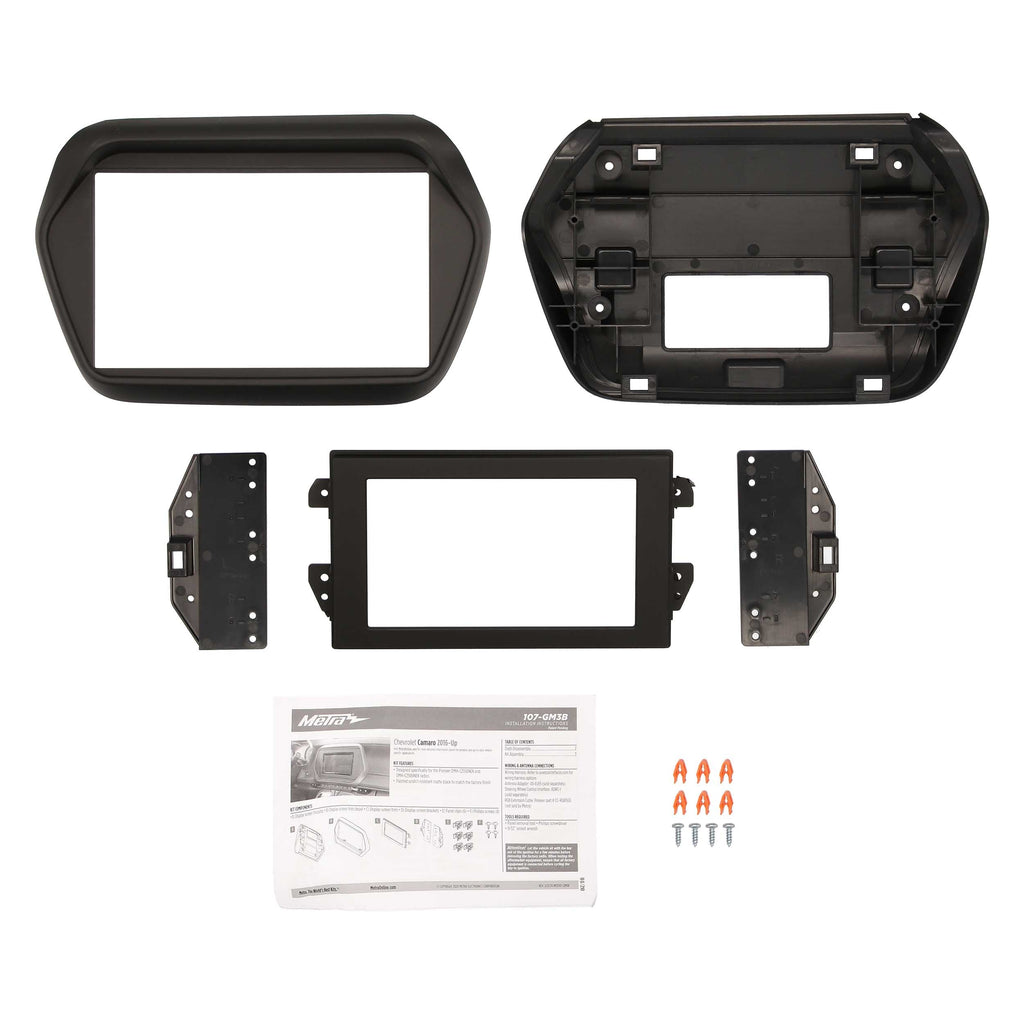 Metra 107-GM3B Double DIN Dash Kit - Compatible Fits for Chevrolet Camaro 2016-2020